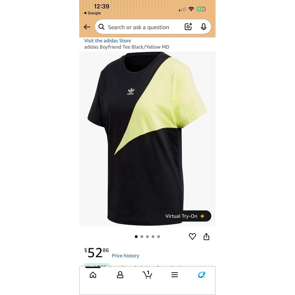 ADIDAS BOYFRIEND ORIGINAL WOMENS CASUAL SHIRT T-SHIRT TEE JERSEY SIZE US MED - Picture 9 of 9